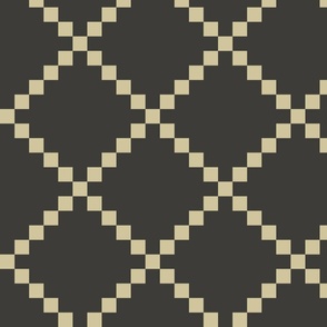 Pixel-Diamond-Metallic-Geometric-Wallpaper-Black