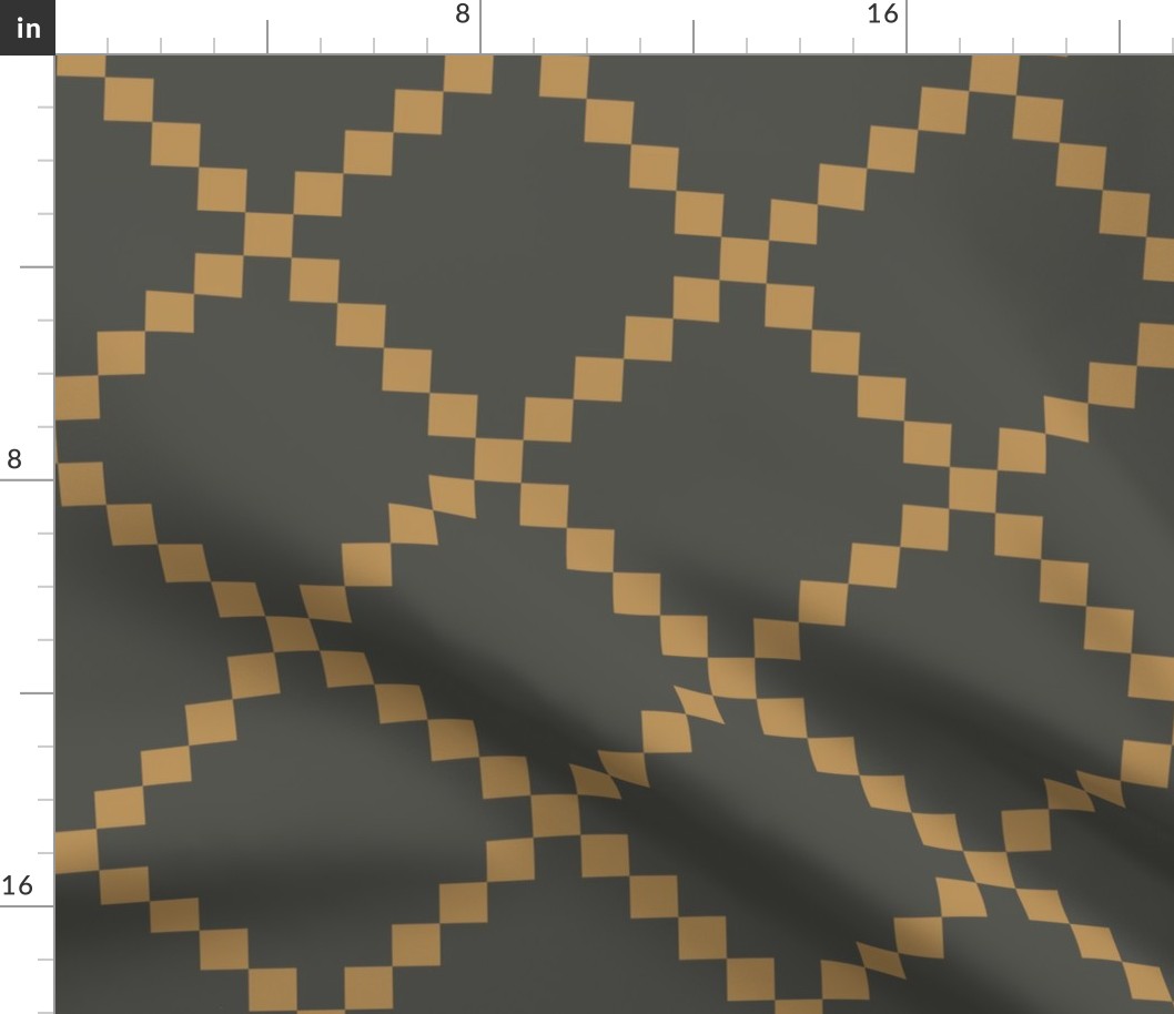 Pixel-Diamond-Metallic-Geometric-Wallpaper-Dark-Grey-Bronze-Gold