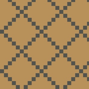 Pixel-Diamond-Metallic-Geometric-Wallpaper-Gold-Dark-Gray