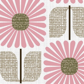 square blooms-pink-jumbo-mid century modern