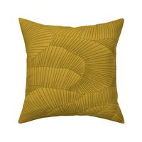 (XL) Wavy Optical Illusion - Saffron Yellow