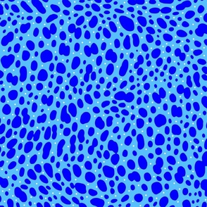 dot's spots blues | abstract animal print