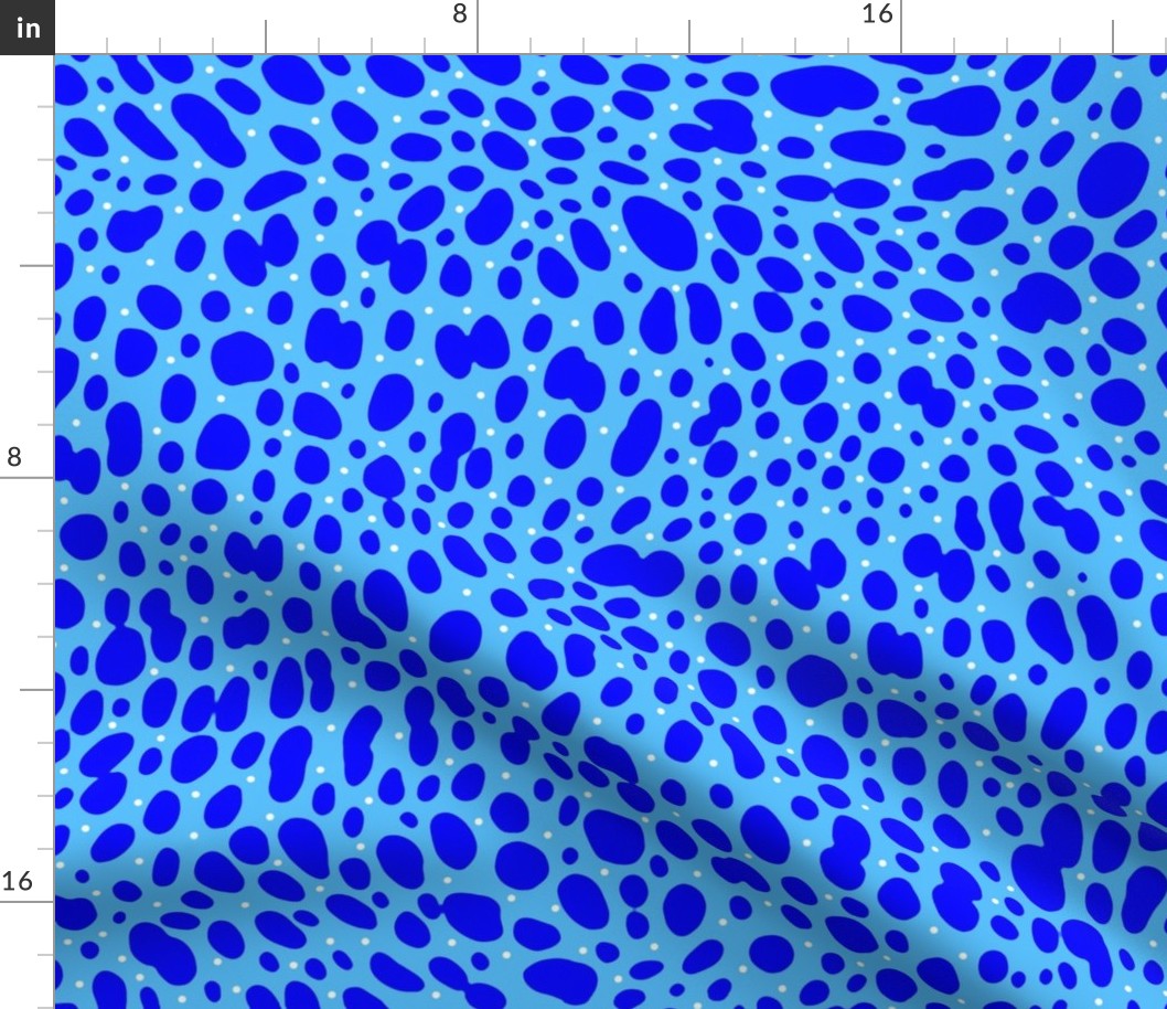 dot's spots blues | abstract animal print