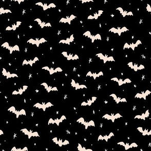 Halloween Magic Bats and stars Black Cream by Jac Slade