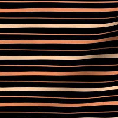 Halloween Magic Candy Stripe Black Orange Brown by Jac Slade