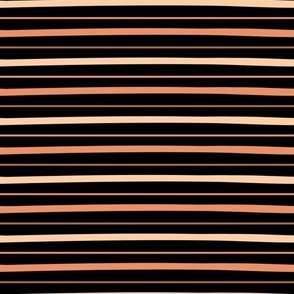 Halloween Magic Candy Stripe Black Orange Brown by Jac Slade