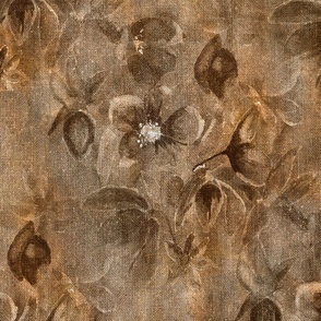Earthy Textured & Tonal Watercolor Floral