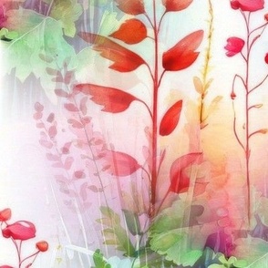 watercolour spring floral