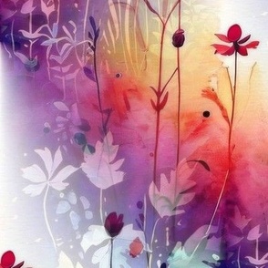 floral transparent floral watercolour art