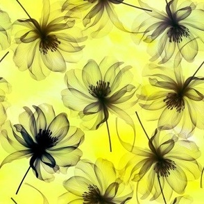 flower waves on yellow 
