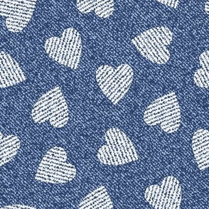 Heart Blue Denim Texture