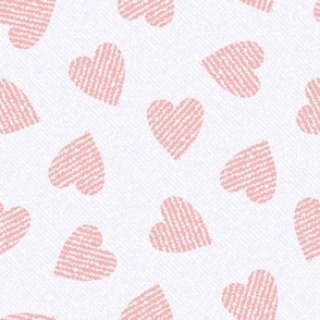 Pink Heart Denim Texture