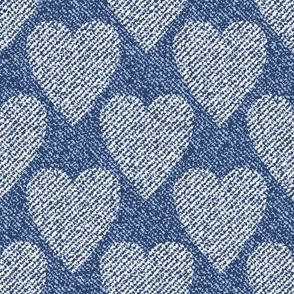 Heart Blue Denim /Jeans Texture