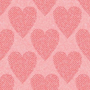 Red Heart Pink Denim /Jeans Texture