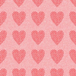 Red Heart Pink Jeans Texture