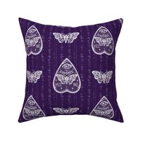 White And Purple Death Head Moth Ouija Board and Pancetta