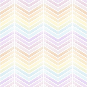 Textured Chevrons - M -  Pastel Rainbow