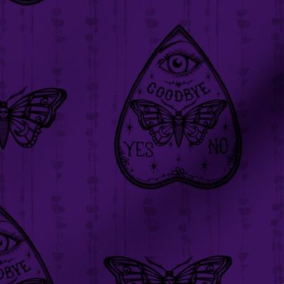  Dark Purple and Black Death Head Moth Ouija Board and Pancetta