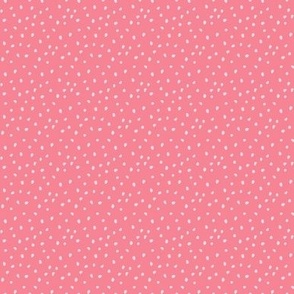 Light Pink Abstract Hand Drawn Polka Dots on a Pink Background Small Scale