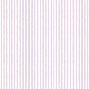 Purple and White Hand Drawn Wonky Stripe Small Scale for Kids