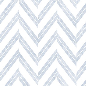 Transitional Double Herringbone Chevron Stripes in blue and white tetxtured