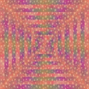 Geometric Pyramid Blocks, Cheater Quilt, Pink Purple, 8 inch squares