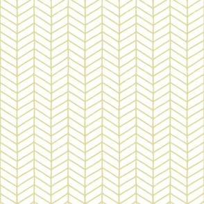 Modern Hand Drawn Chevron Lines - Lightly Textured Chartreuse Green On Creamy White - Medium - 6x6