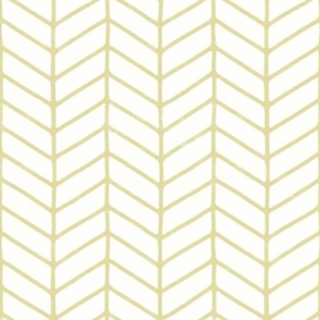 Modern Hand Drawn Chevron Lines - Lightly Textured Chartreuse Green On Creamy White - Large - 12x12
12x12