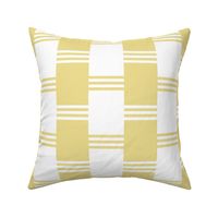 Broken Stripe 2 in White and Pale Yellow
