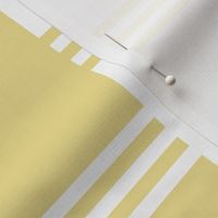 Broken Stripe 2 in White and Pale Yellow