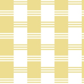 Broken Stripe 2 in White and Pale Yellow