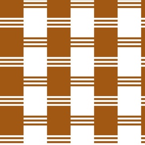 Broken Stripe 2 in White and Brown