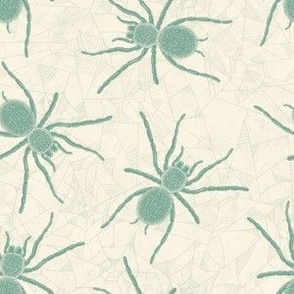 m/ spiders spooky halloween green