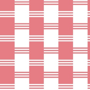 Broken Stripe 2 in White and Pink