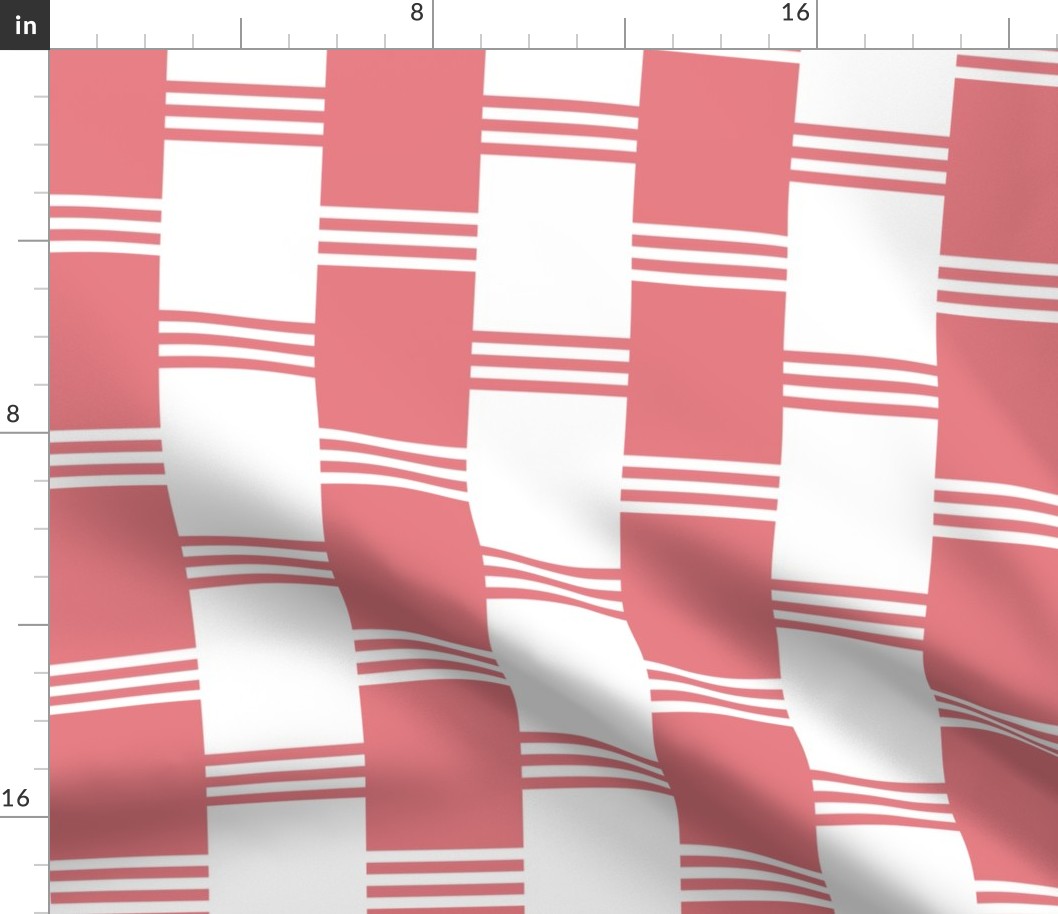 Broken Stripe 2 in White and Pink