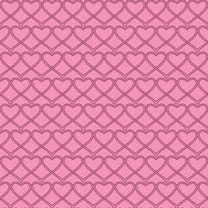 intertwined hearts rose burgundy outline 1 one inch  interlocking heart horizontal on rose lipstick pink background endless love wallpaper