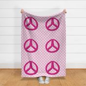 Pink Peace! XL white