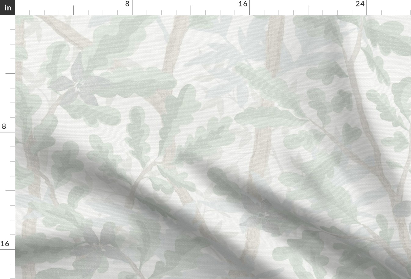 Woodlands in Faint Pastel greens