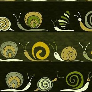 Snails Family Forest Green