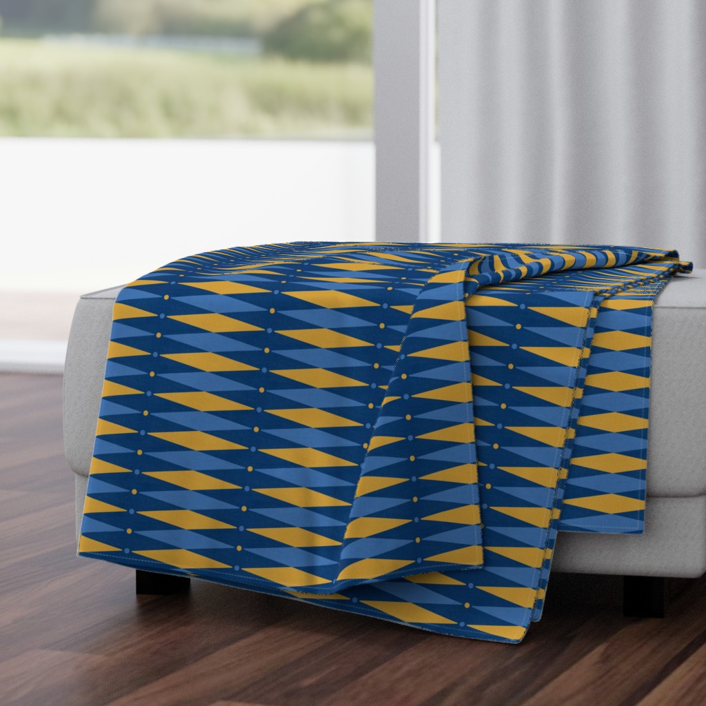 backgammon stripes/yellow blue/medium