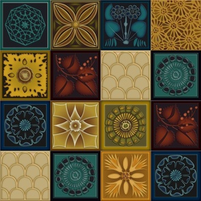 19th Century Mixed Tiles