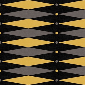 backgammon stripes/yellow grey black/large