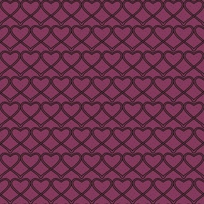 intertwined hearts black outline 1 one inch  interlocking heart horizontal on rose burgundy mauve background endless love wallpaper