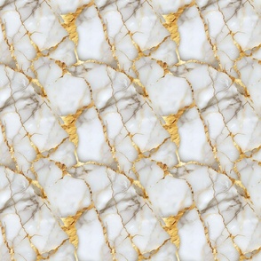 Small Gilded Elegance: Luxe Gold Veined Marble