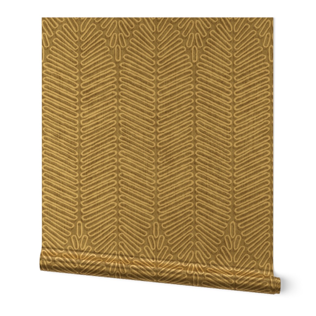 Bohemian geometric Palm Leaf Textured Tonal Pattern.