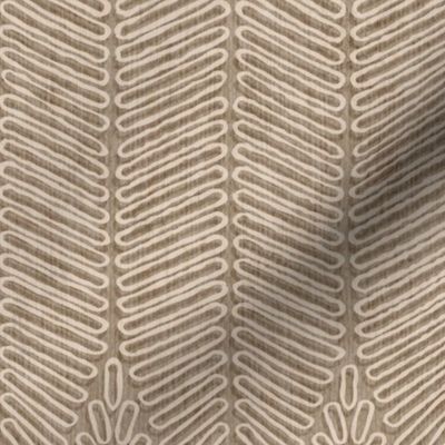 Bohemian geometric Palm Leaf Textured Tonal Pattern.