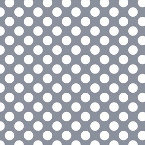 Blue Grey and White Polka Dot for Neutral Decor and Fashion - Mini