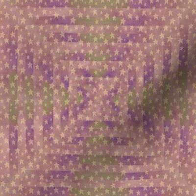Geometric Pyramid Blocks, Cheater Quilt, Lavender Purple, 8 inch squares