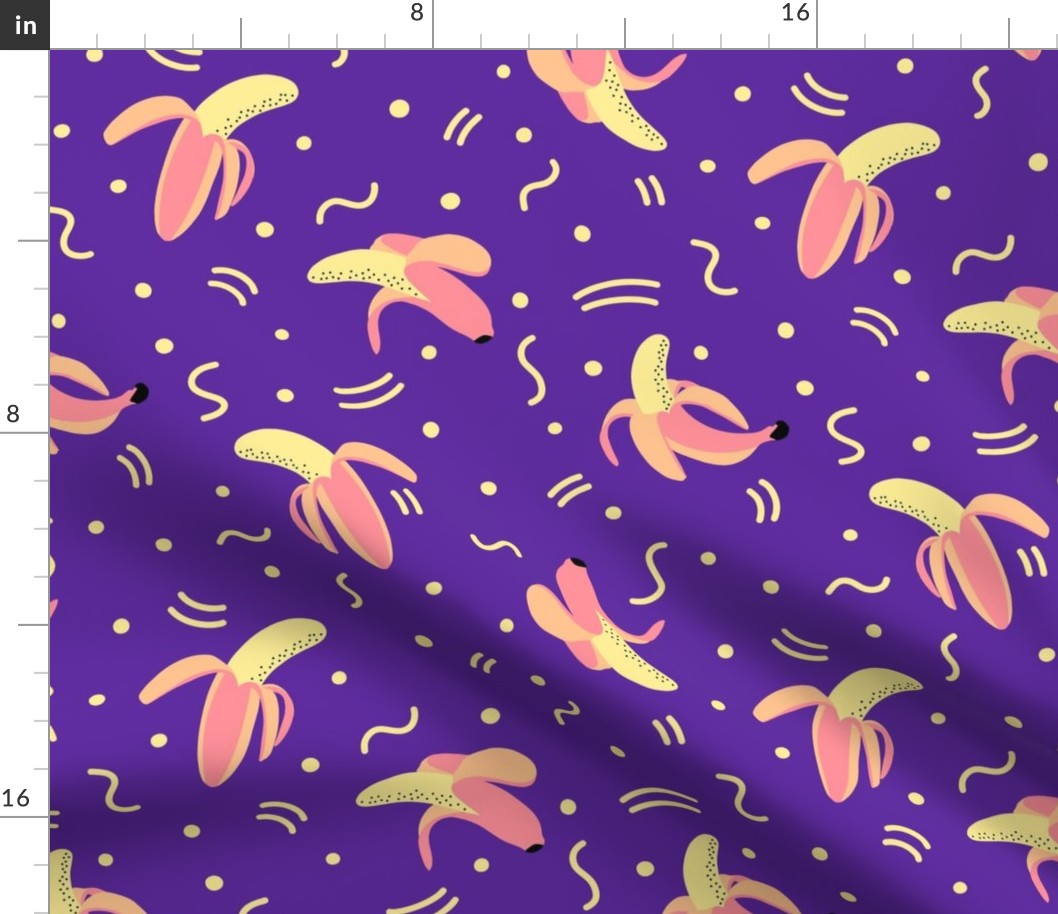 Large - That's Bananas! in Dark Purple 