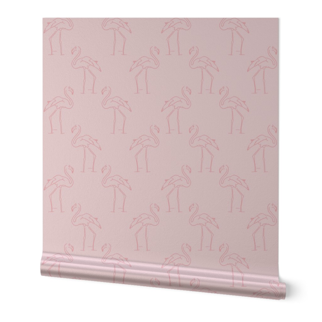 M Flamingo Beach Pattern for Summer Decor Pink Pastel Peach